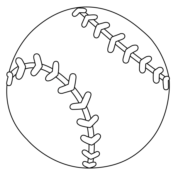 Baseball Emoji coloring page image