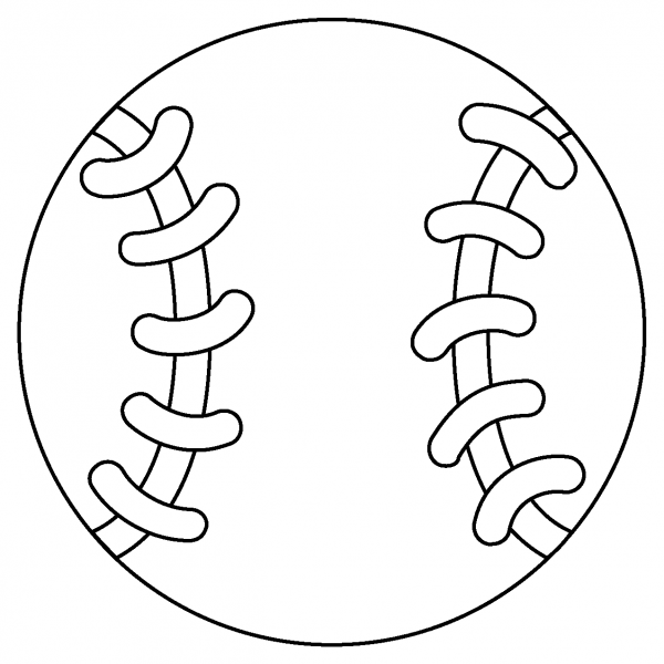 Baseball Emoji coloring page image