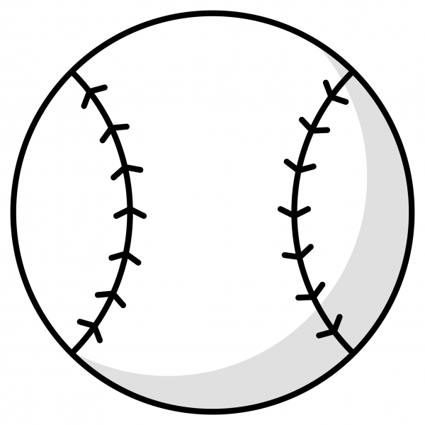 Baseball Emoji coloring page image