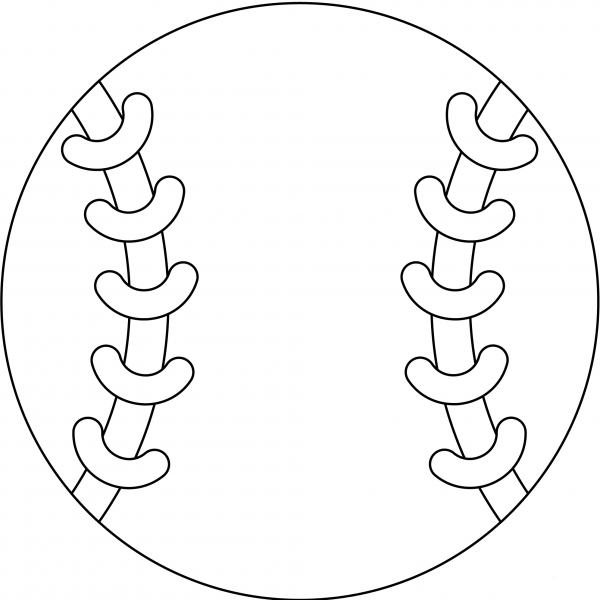 Baseball Emoji coloring page image