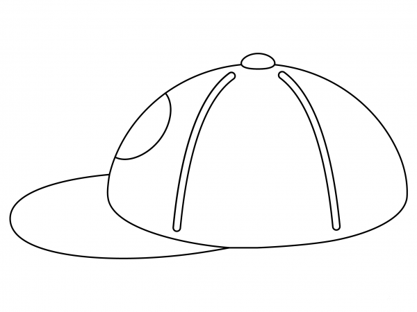 Baseball Hat coloring page image