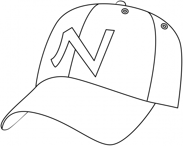 Baseball Hat coloring page image