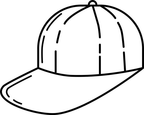 Baseball Hat coloring page image