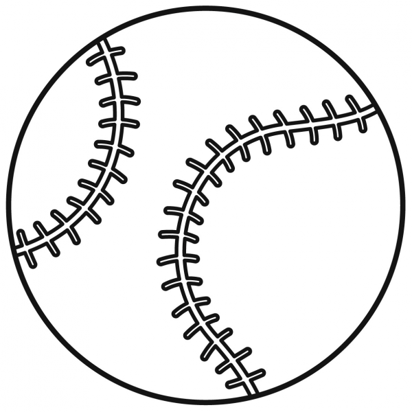 Baseball Stitches coloring page image
