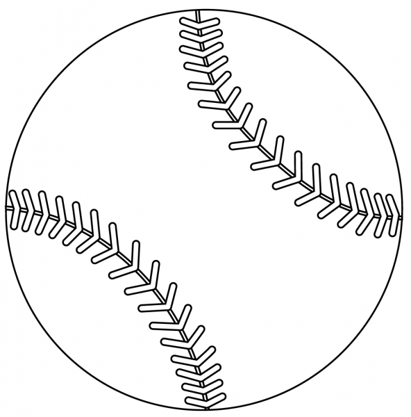 Baseball Stitches coloring page image