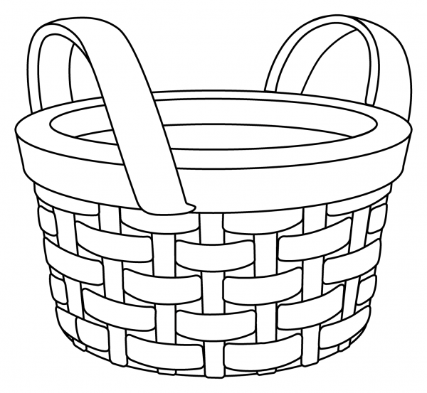 Basket Emoji coloring page image