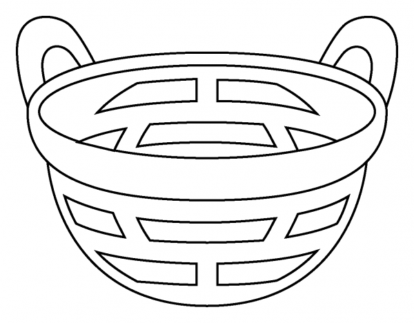 Basket Emoji coloring page image