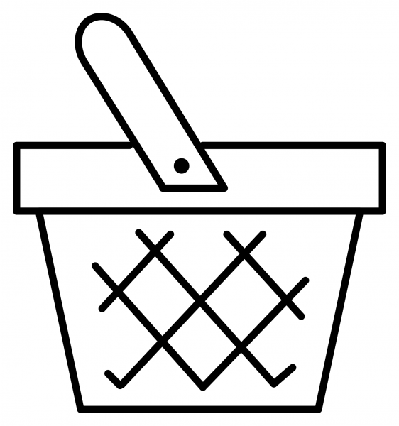 Basket Emoji coloring page image
