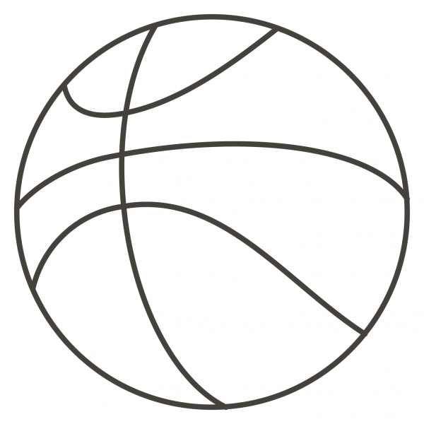 Basketball coloring page image