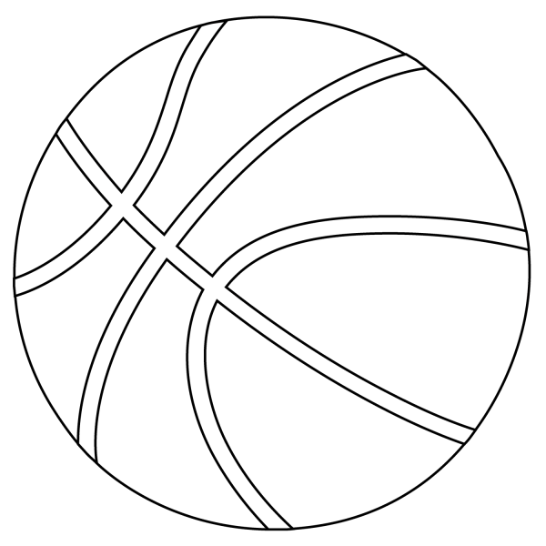 Basketball Emoji coloring page image