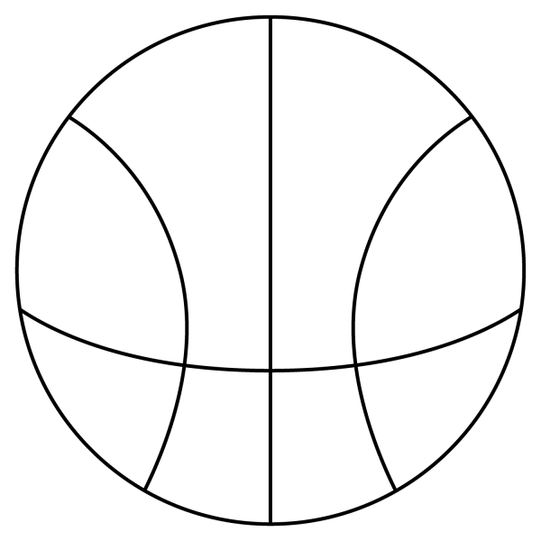 Basketball Emoji coloring page image