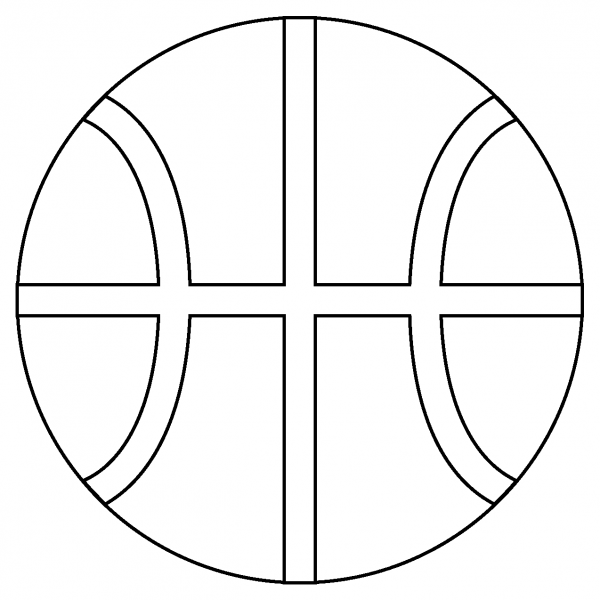 Basketball Emoji coloring page image