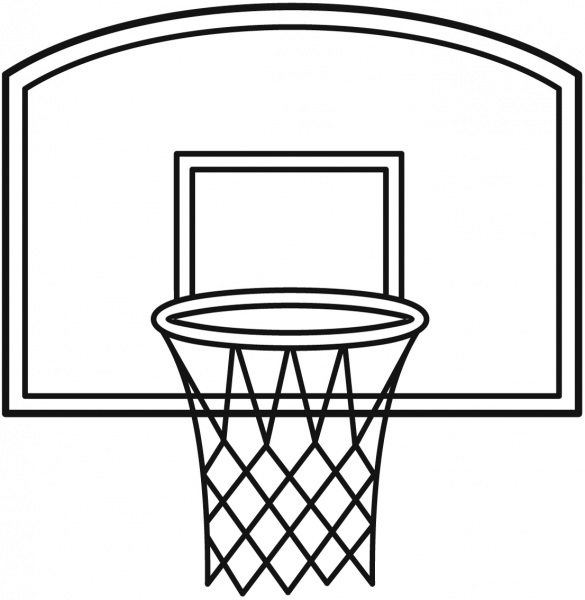 Basketball Rim coloring page image