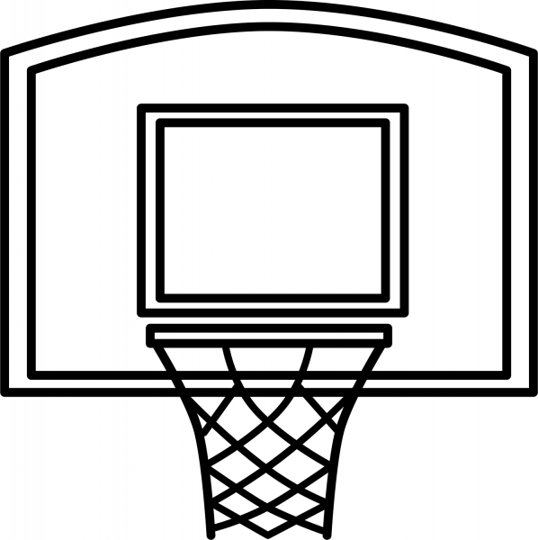 Basketball Rim coloring page image
