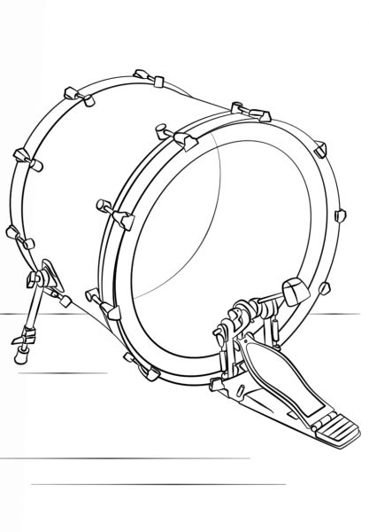 Bass Drum coloring page image
