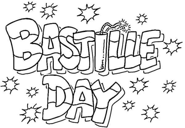 Bastille Day  coloring page image