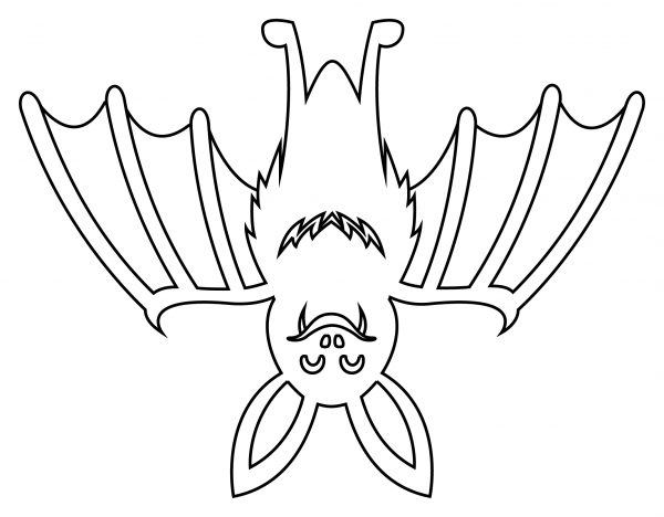Bat coloring page image