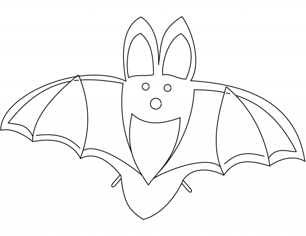 Bat coloring page image