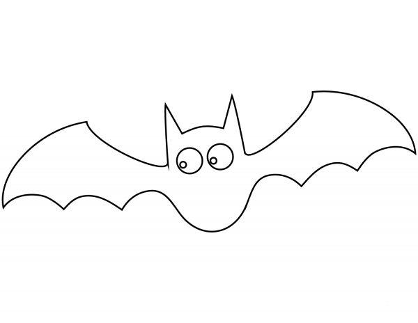 Bat coloring page image
