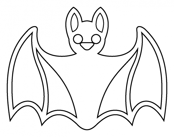 Bat Emoji coloring page image