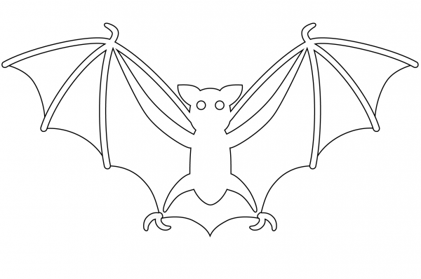 Bat Emoji coloring page image