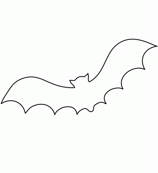 Bat outline coloring page image