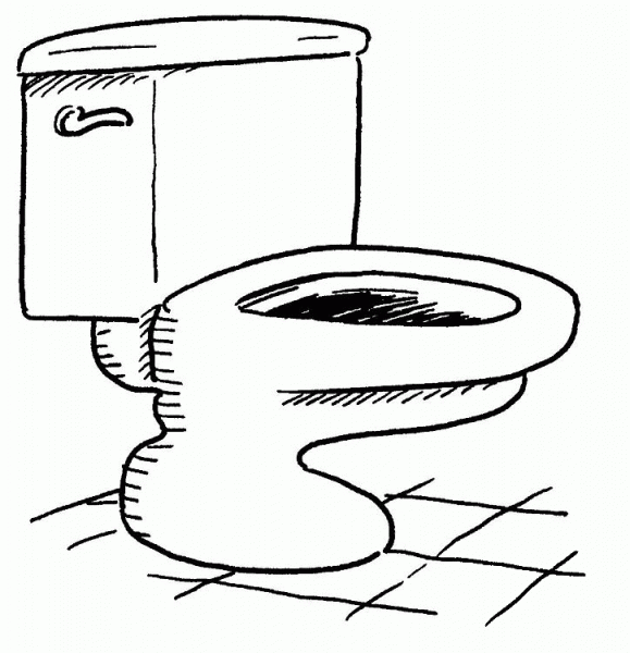 Bathroom toilet coloring page image