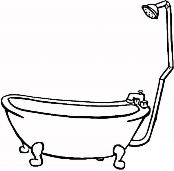 Bathtub  coloring page image