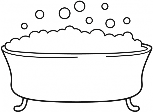 Bathtub coloring page image