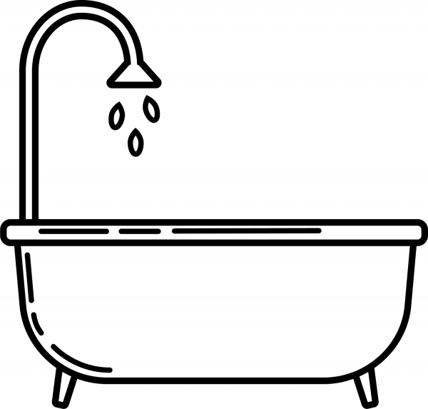 Bathtub coloring page image