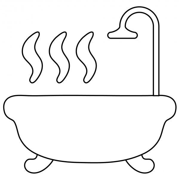 Bathtub Emoji coloring page image