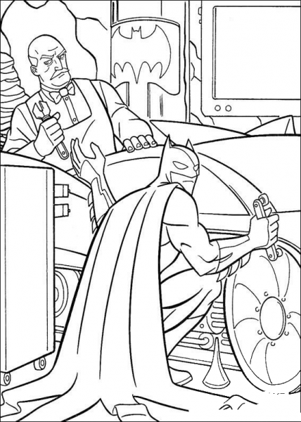Batman And Alfred Pennyworth coloring page image