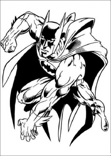 Batman Hero  coloring page image