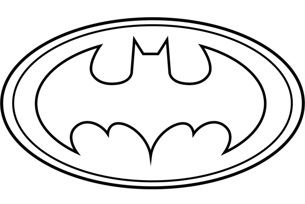 Batman Logo coloring page image