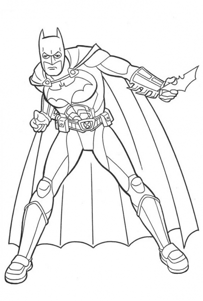 Batman, the Caped Crusader coloring page image