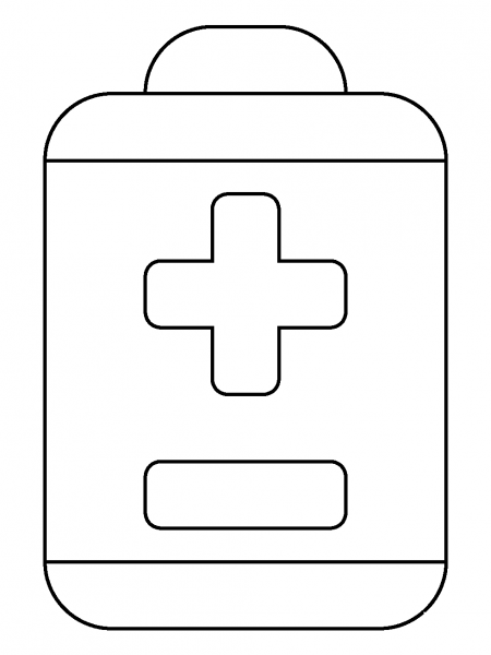 Battery Emoji coloring page image