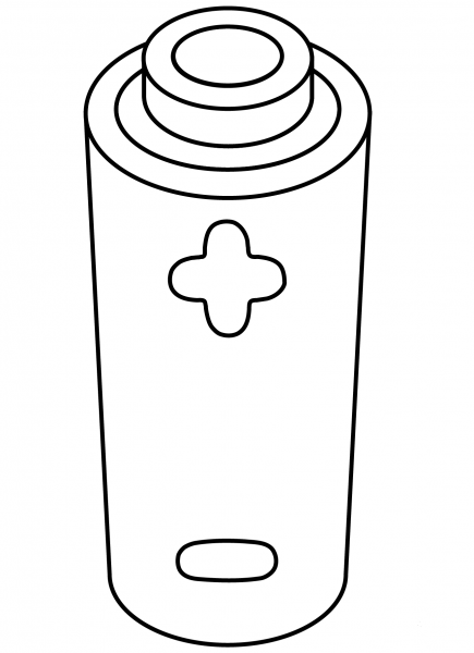 Battery Emoji coloring page image