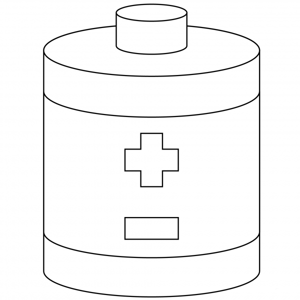 Battery Emoji coloring page image
