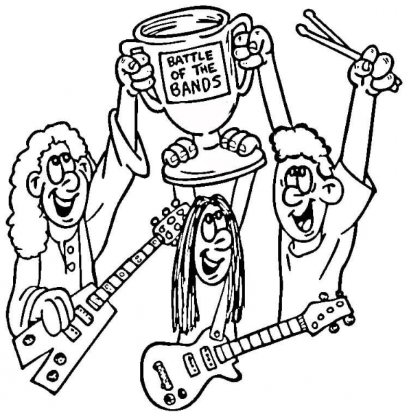 Battle of the Bands coloring page image