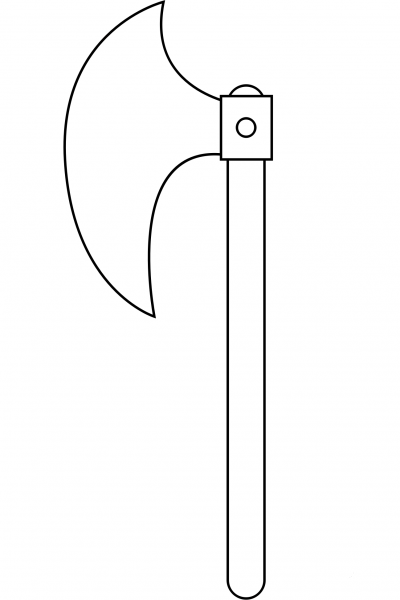 Battleaxe coloring page image