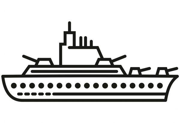 Battleship coloring page image