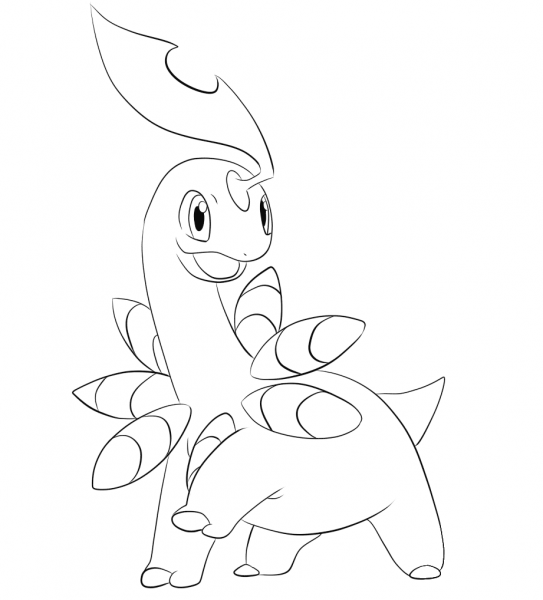 Bayleef coloring page image