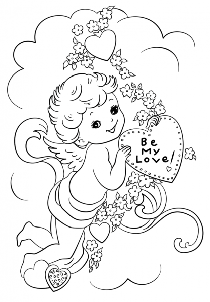 Be My Love! coloring page image
