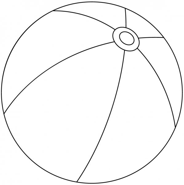 Beach Ball coloring page image