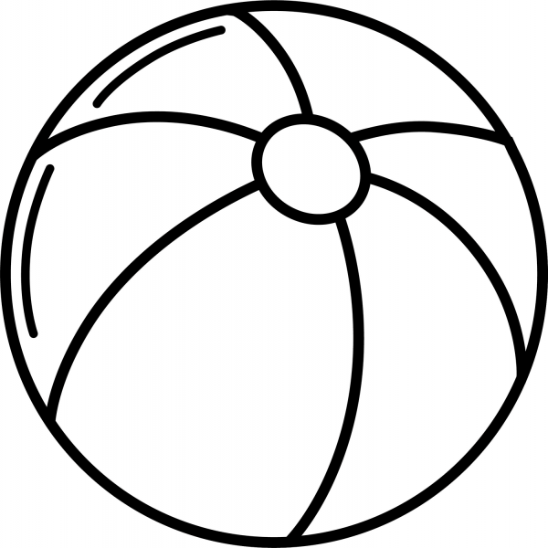 Beach Ball coloring page image