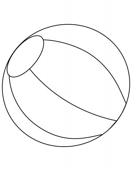 Beach Ball coloring page image