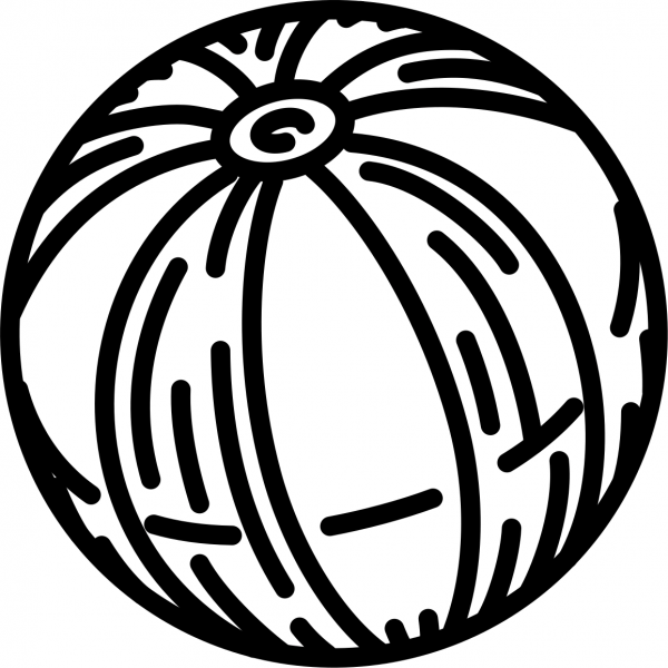 Beach Ball coloring page image