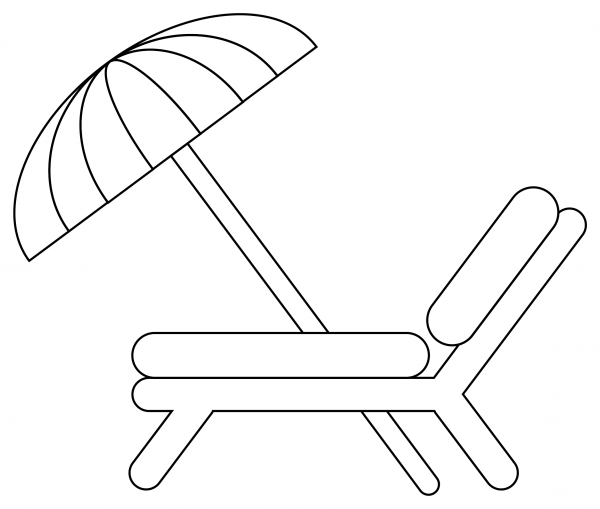 Beach Chair coloring page image