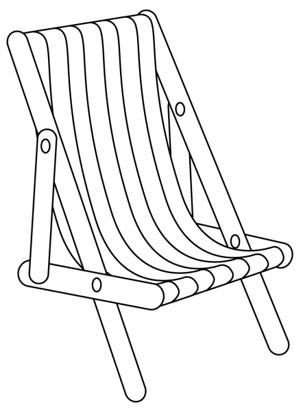 Beach Chair coloring page image