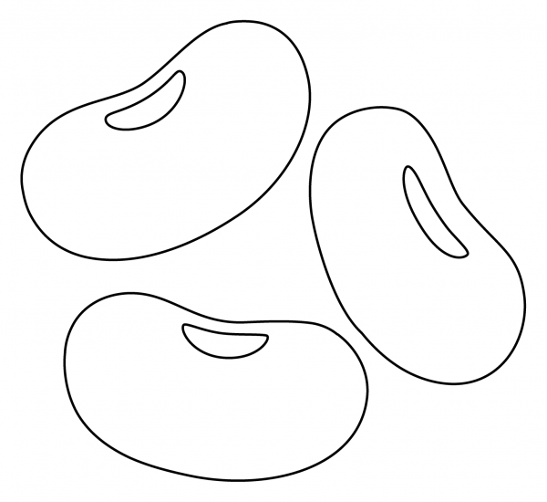 Beans Emoji coloring page image
